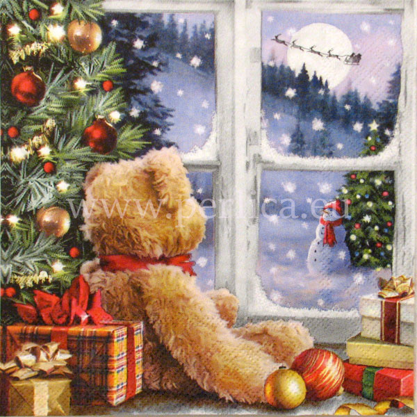 Salveta  "Teddy looking at santa" BD4
