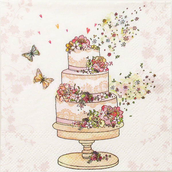 Salveta "Flowered wedding cake" VJS4
