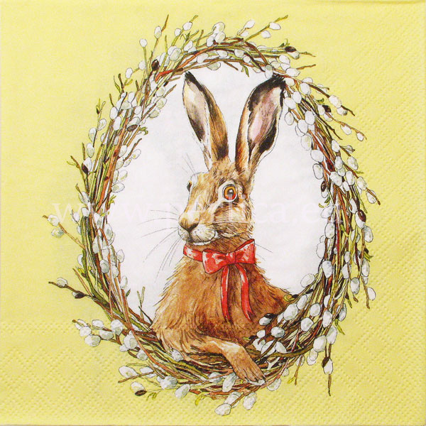Salveta "Bunny portrait yellow"  SU22