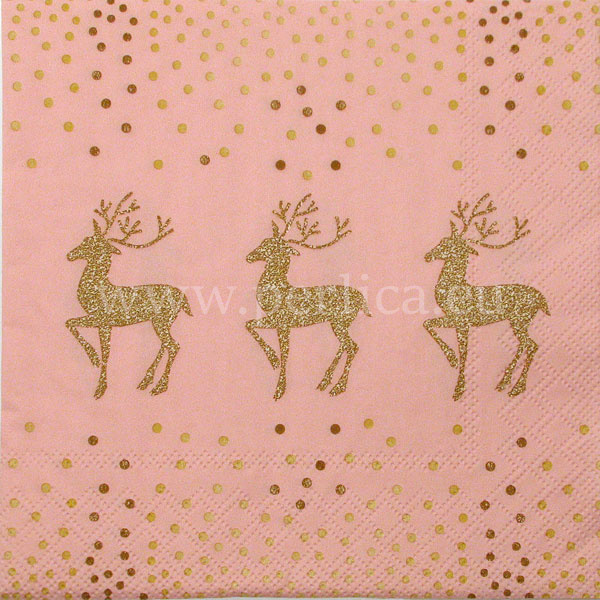 Salveta "Deer and dots rose" BZJ3