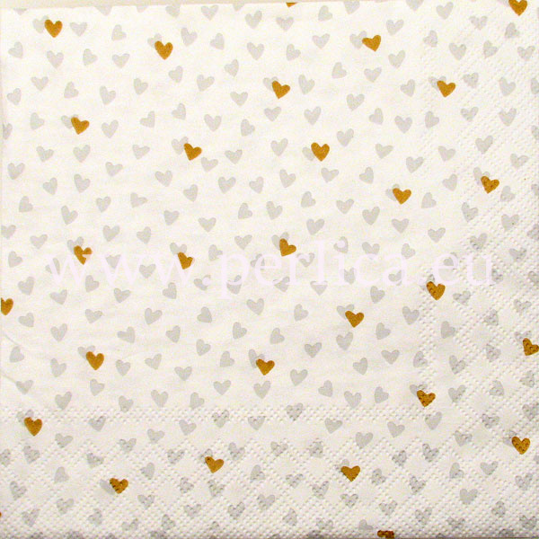 Salveta "Silver-gold hearts" VJS2