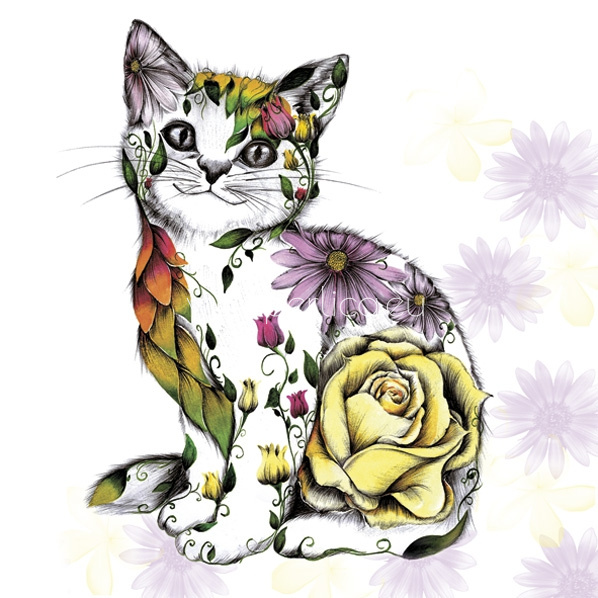 Salveta Floral smilling Kitty ZC3