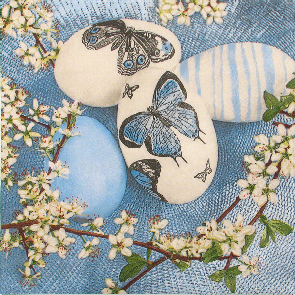 Salveta Decoupage Eggs with Cherry Twigs SU5