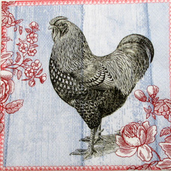Salveta Painted Rooster PT6