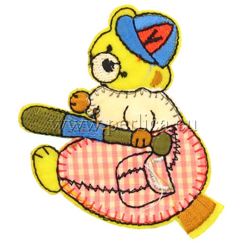 Tekstilna zakrpa Medo Bejzbol 7x7 cm, ZK6