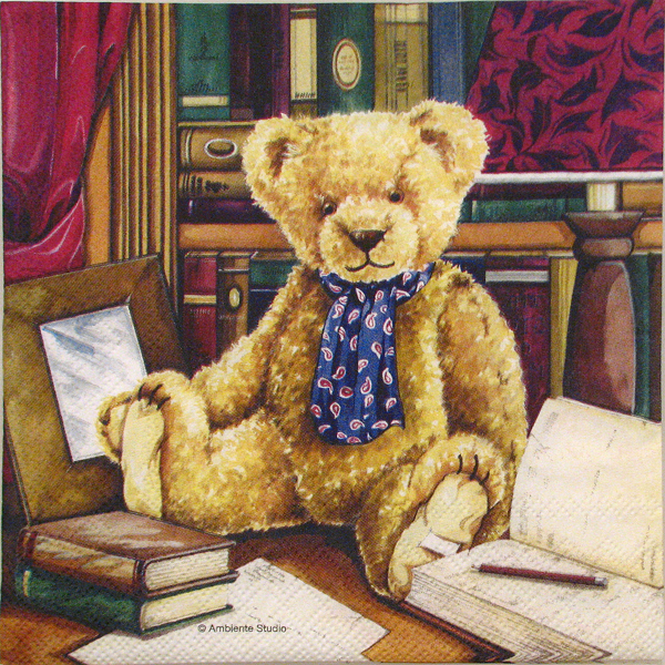 Salveta "Teddy in Library" D15