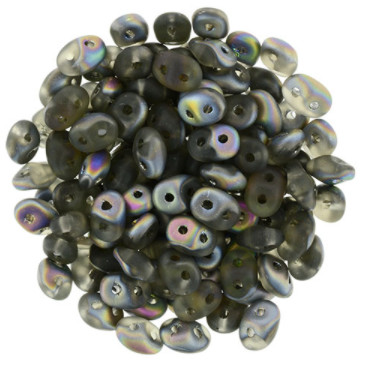 Superduo 2,5x5 mm, 10 gr, matte black diamond, SD2