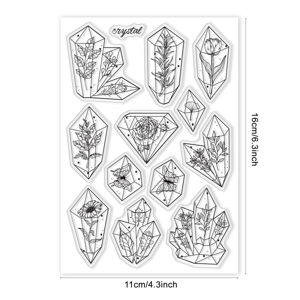Stambilj silikonski Crystal vel 11 x 16 cm,13 motiva