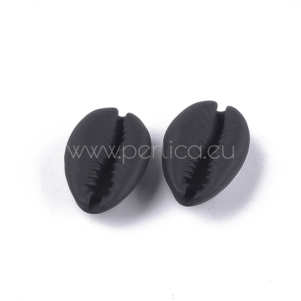 Školjka Cowrie 20-27 x 14-20 mm, 4 kom, crna KOR1