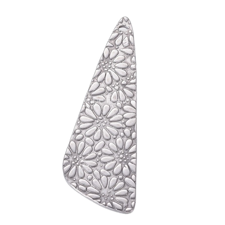 Privjesak Trokut s cvijećem, SS304 vel.40 x13x1 mm, 2 kom, SS60