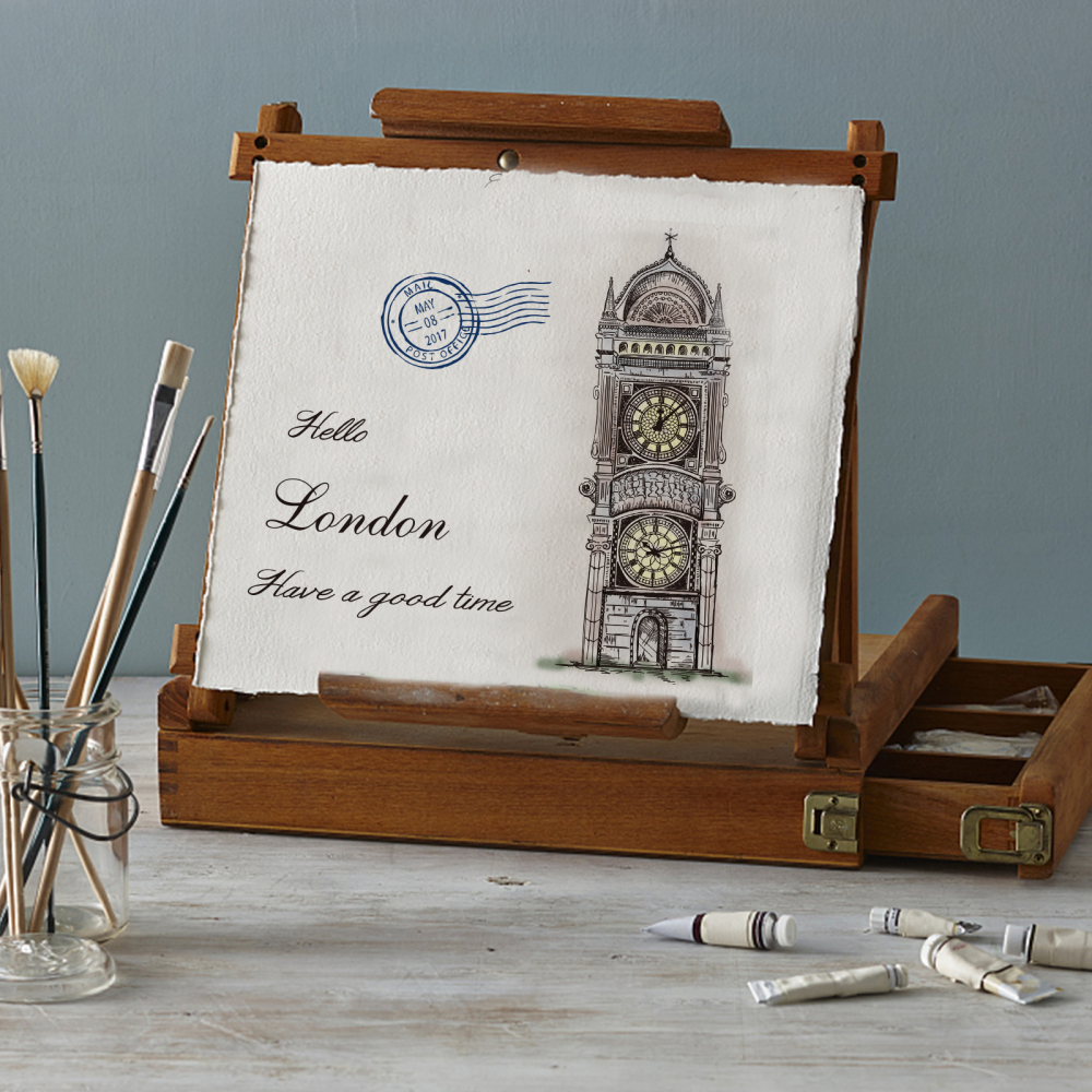 Stambilj silikonski Hello London vel 11 x 16 cm, 7 motiva