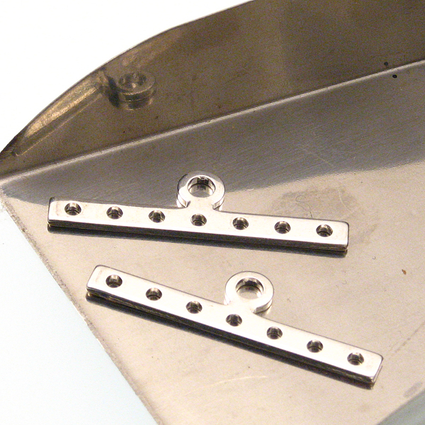 Terminal 28 mm za 7 nizova, posrebren, 8 kom,MD37