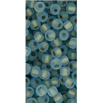 Toho 6/0 Gold-Lined Frosted Aqua  10 gr