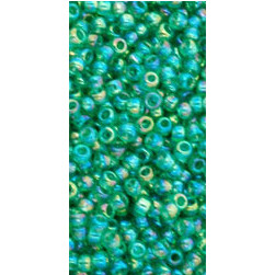 TOHO 11/0  Transparent-Rainbow Dk Peridot 10 gr