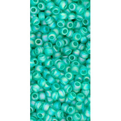 TOHO 11/0  Transparent-Rainbow-Frosted Dk Peridot  10 gr