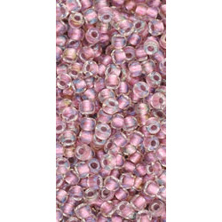 Toho 11/0 Inside-Color Crystal/Rose Gold-Lined10 gr