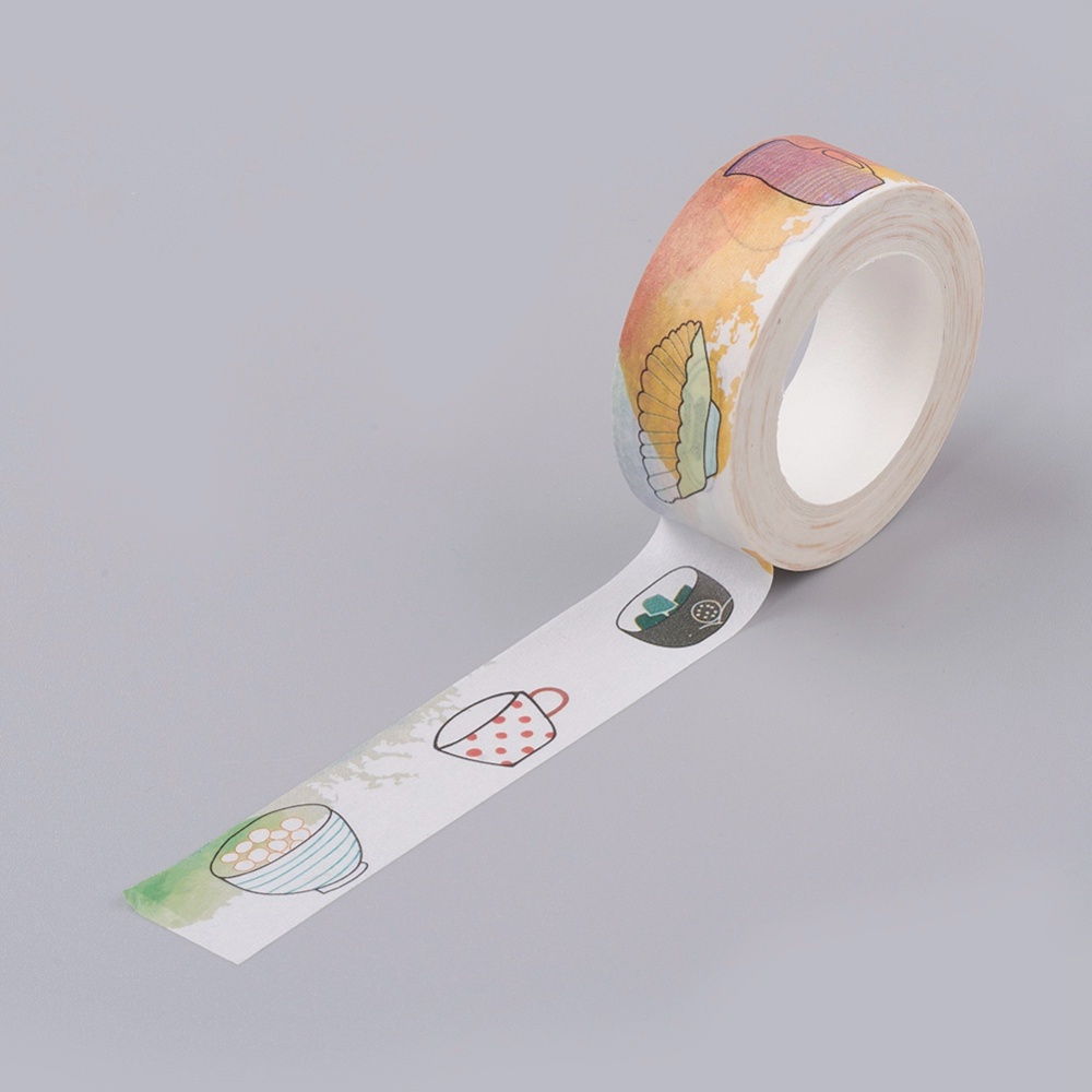 Washi traka "Tableware pattern", 15mmx10m