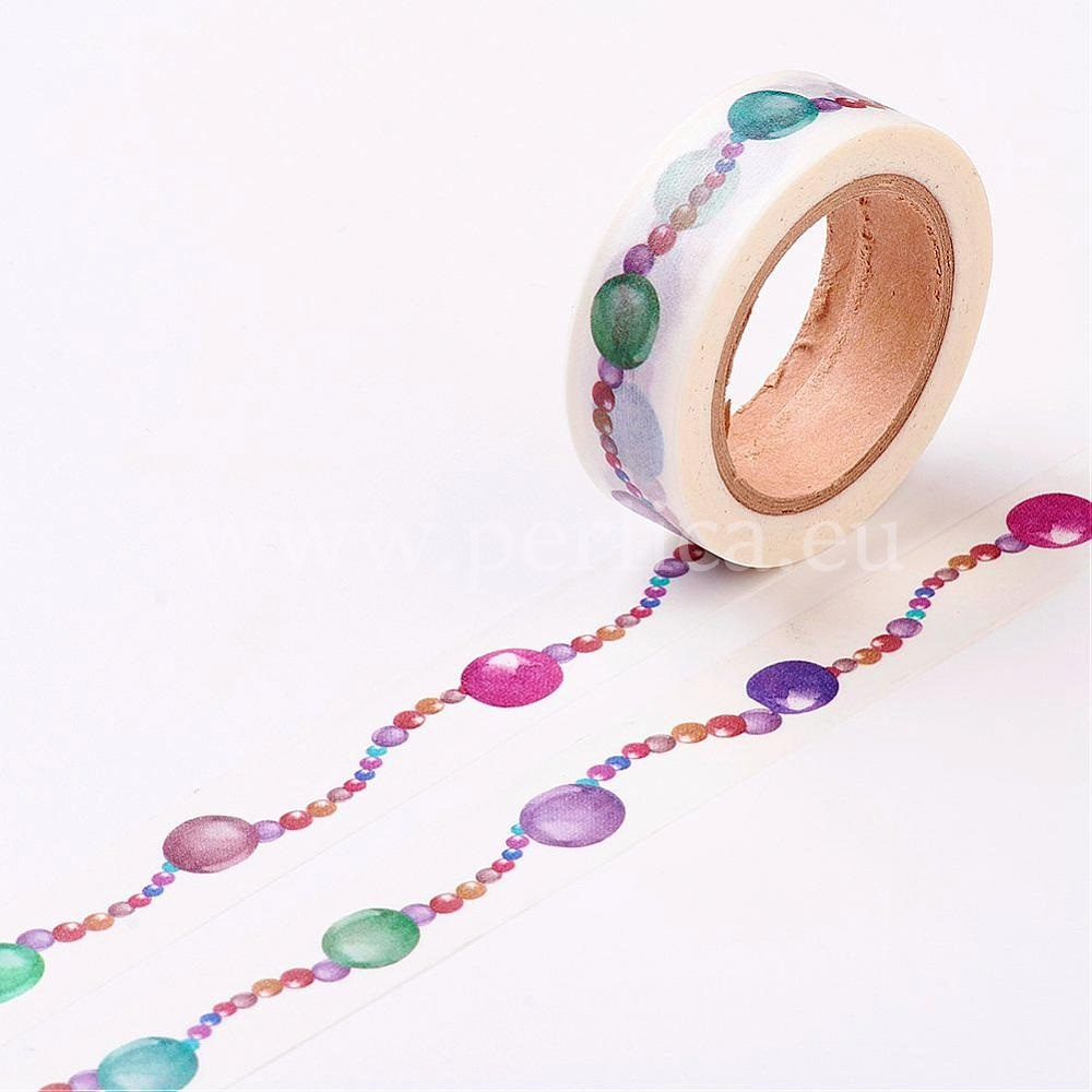Washi traka "Necklace", 15mmx10m
